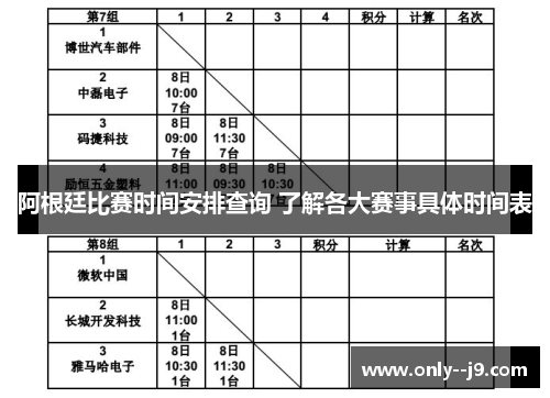 阿根廷比赛时间安排查询 了解各大赛事具体时间表 阿根廷比赛时间安排查询 了解各大赛事具体时间表